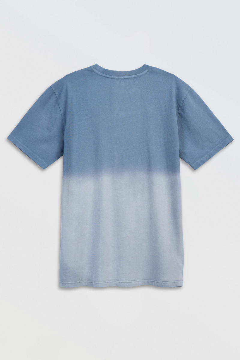 Niebieski t-shirt z efektem ombre