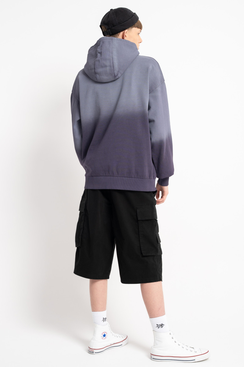 Filoletowa bluza z kapturem z efektem ombre