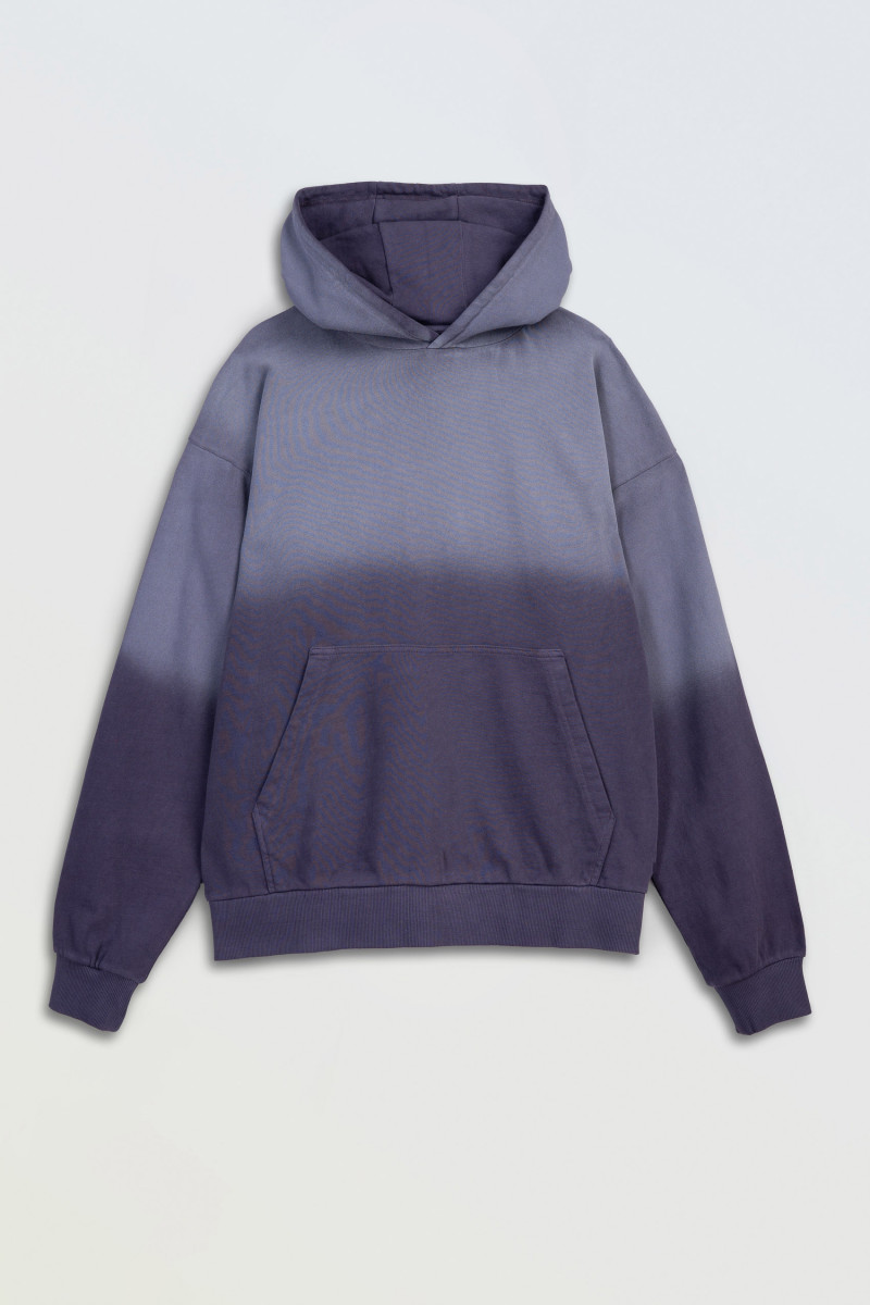 Filoletowa bluza z kapturem z efektem ombre