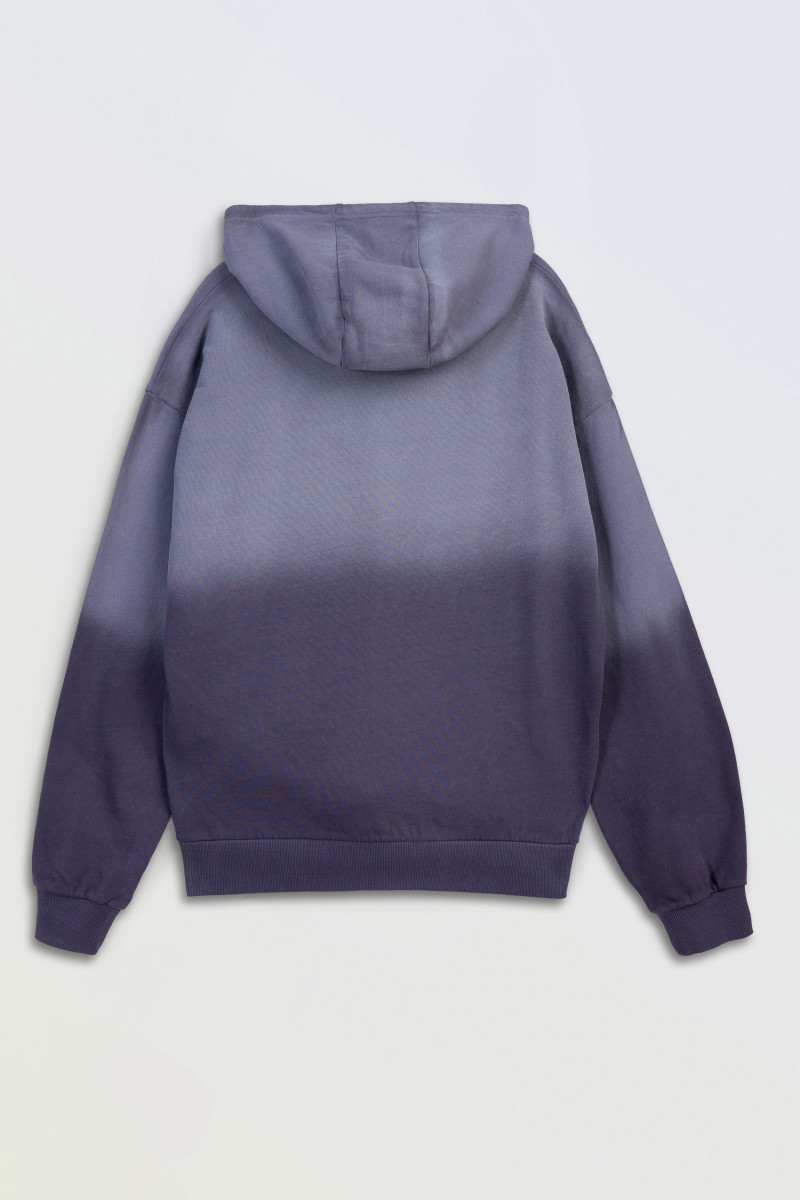 Filoletowa bluza z kapturem z efektem ombre