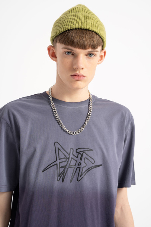 Fioletowy t-shirt z efektem ombre
