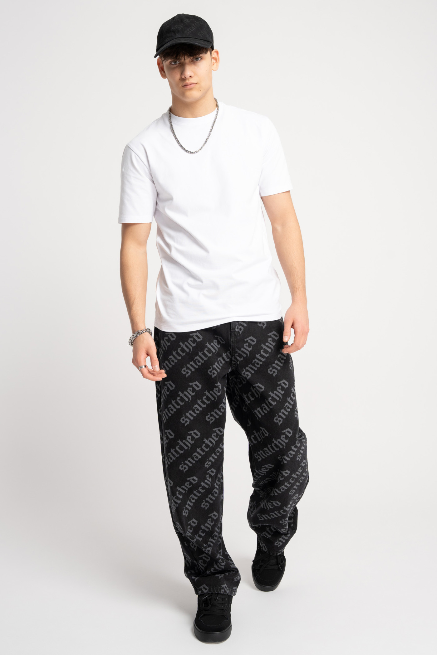 Biały t-shirt bez nadruków Biały t-shirt bez nadruków