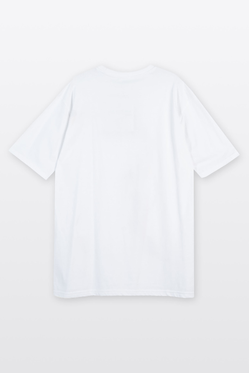 Biały t-shirt z autorską grafiką