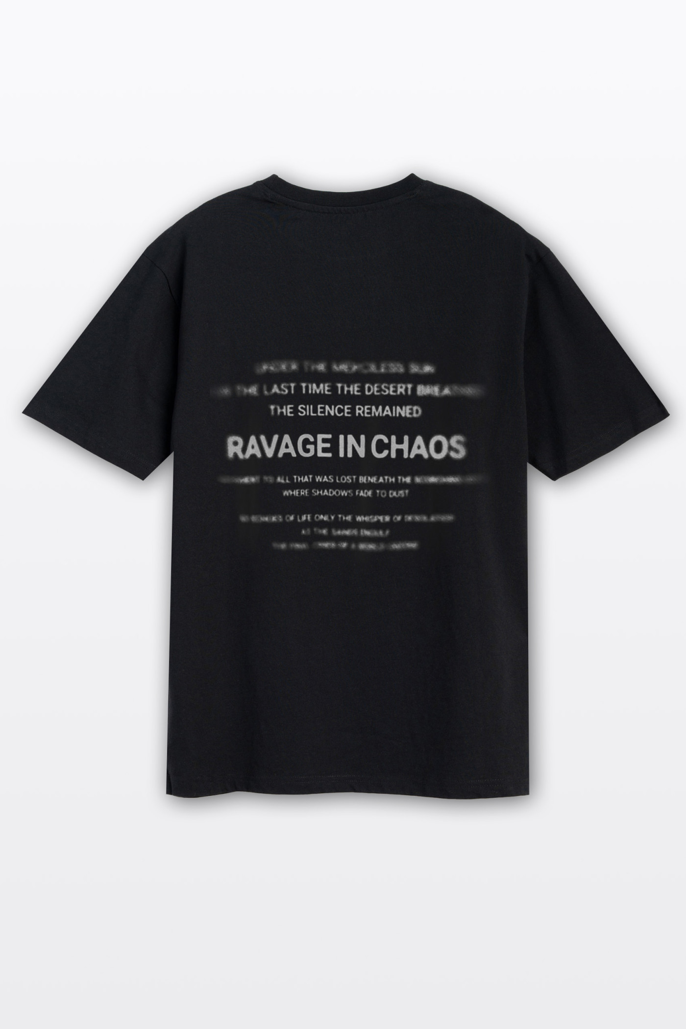 Czarny t-shirt z nadrukiem z tyłu