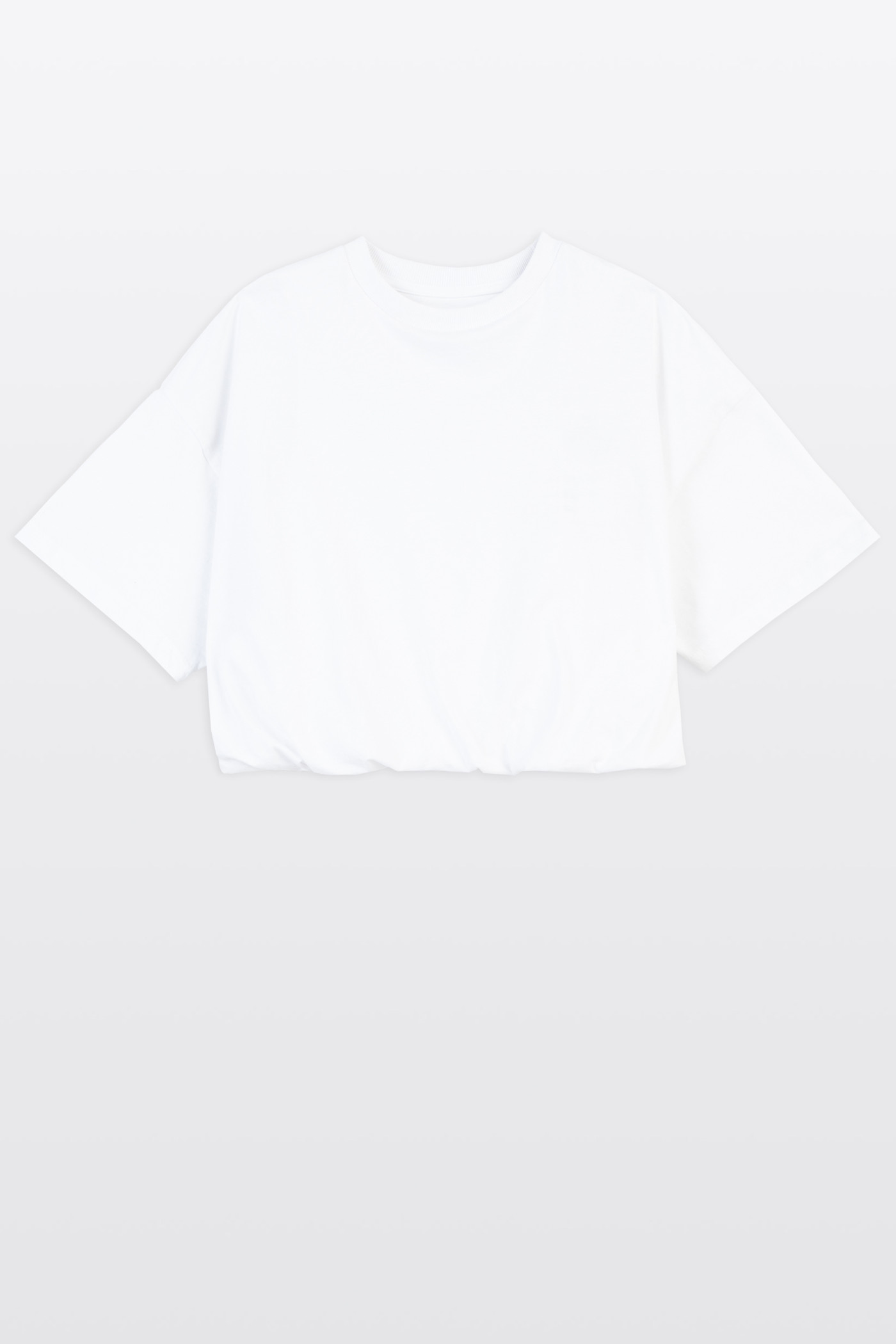 Biały t-shirt o kroju BUBBLE