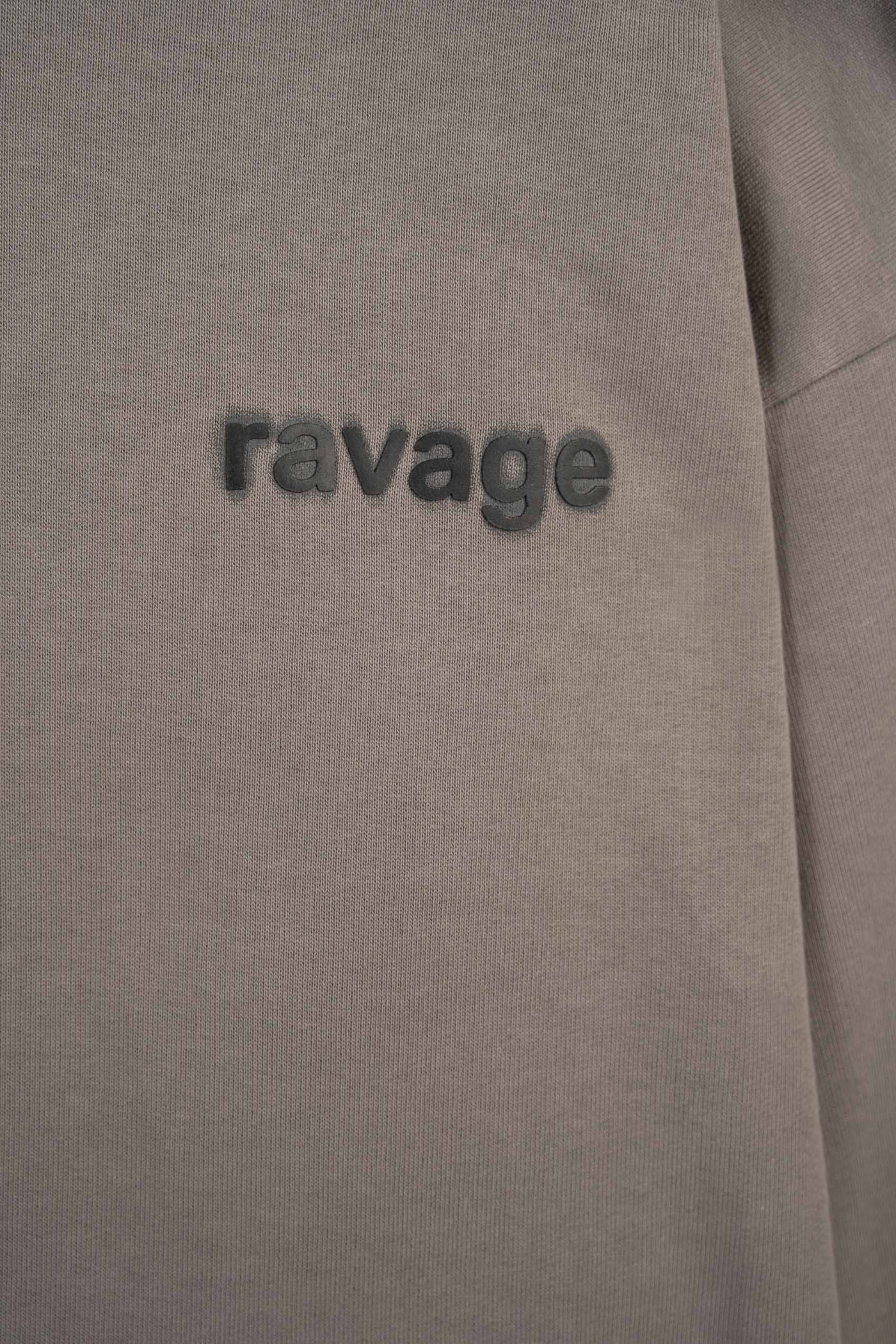 Szara bluza REGULAR z kapturem z minimalistycznym nadrukiem z przodu