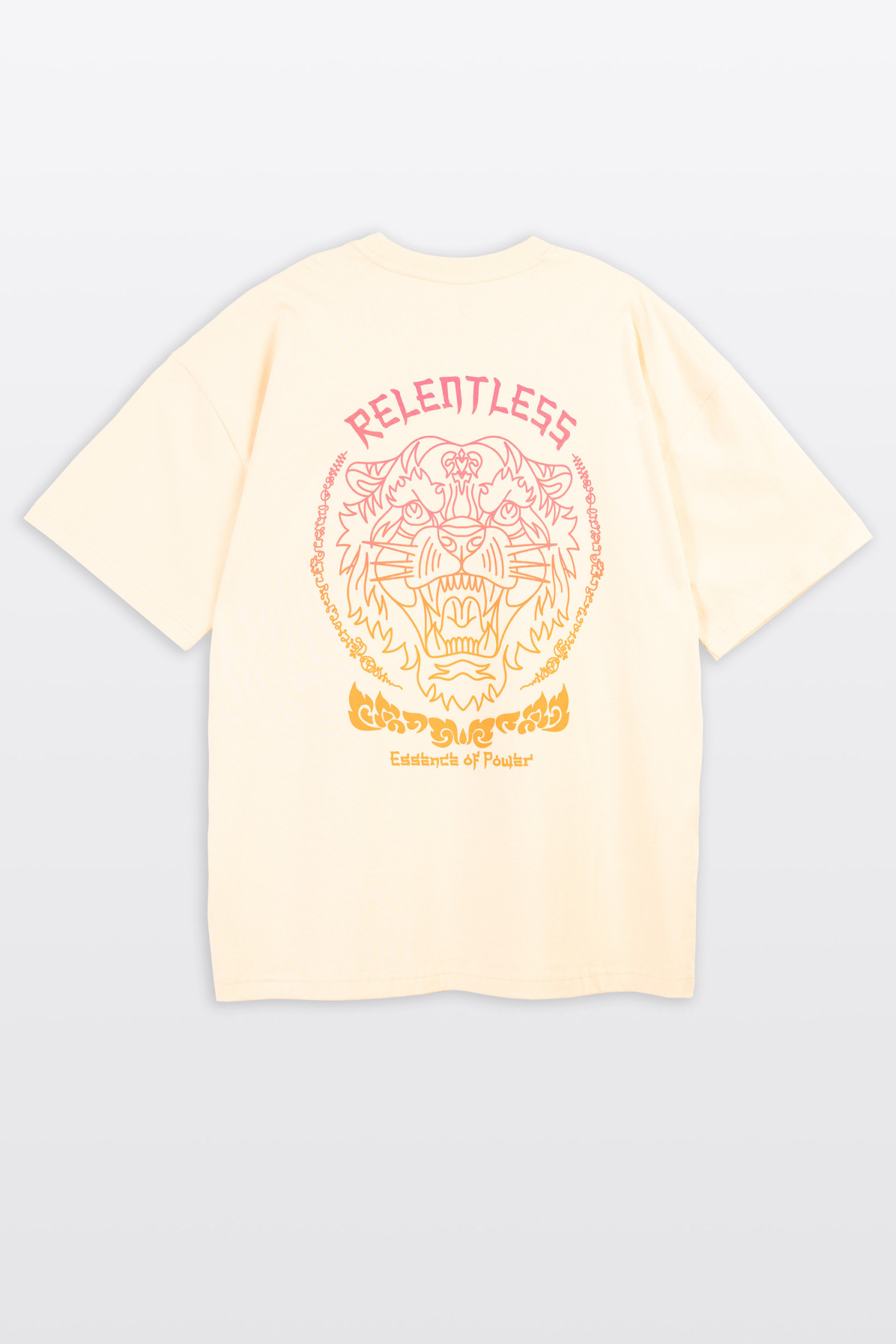 Żółty t-shirt z autorską grafiką z tyłu