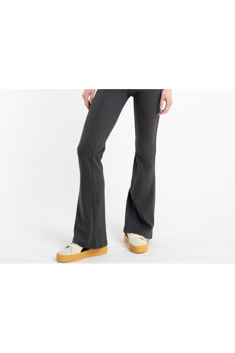Ciemnoszare spodnie dzwony FLARE, ciemny szary