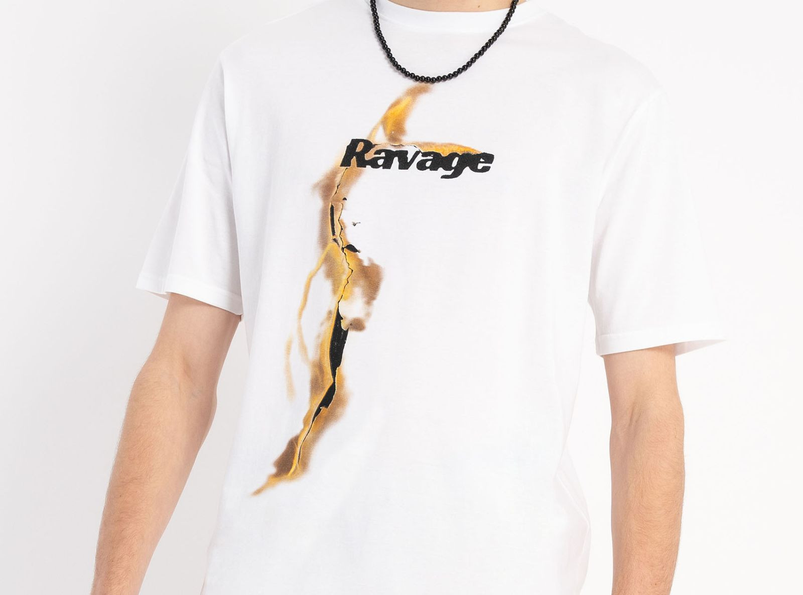 Biały t-shirt z autorską grafiką