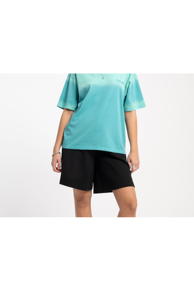 Czarne krótkie spodenki dresowe REGULAR bez nadruków, czarny