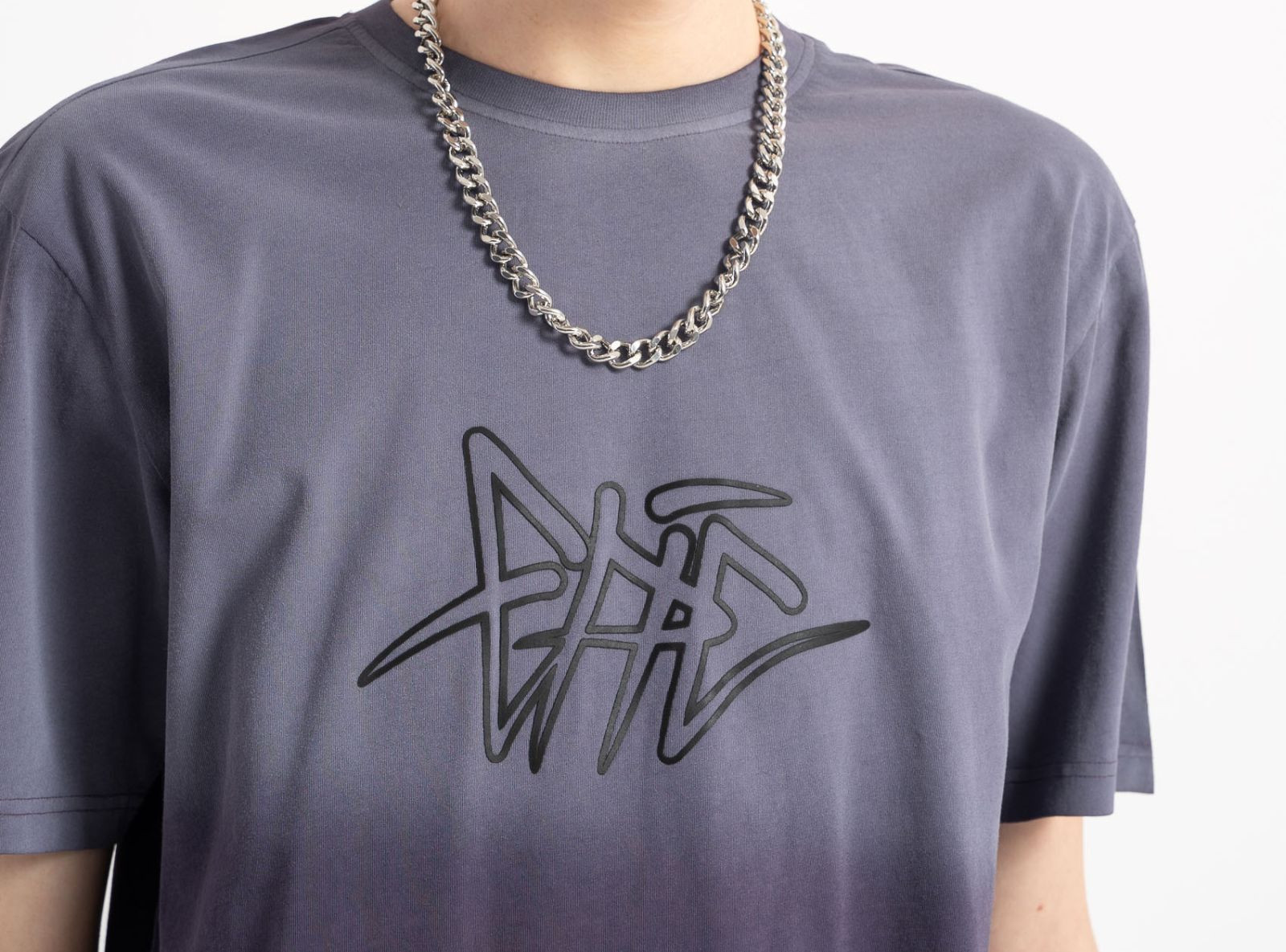 Fioletowy t-shirt z efektem ombre