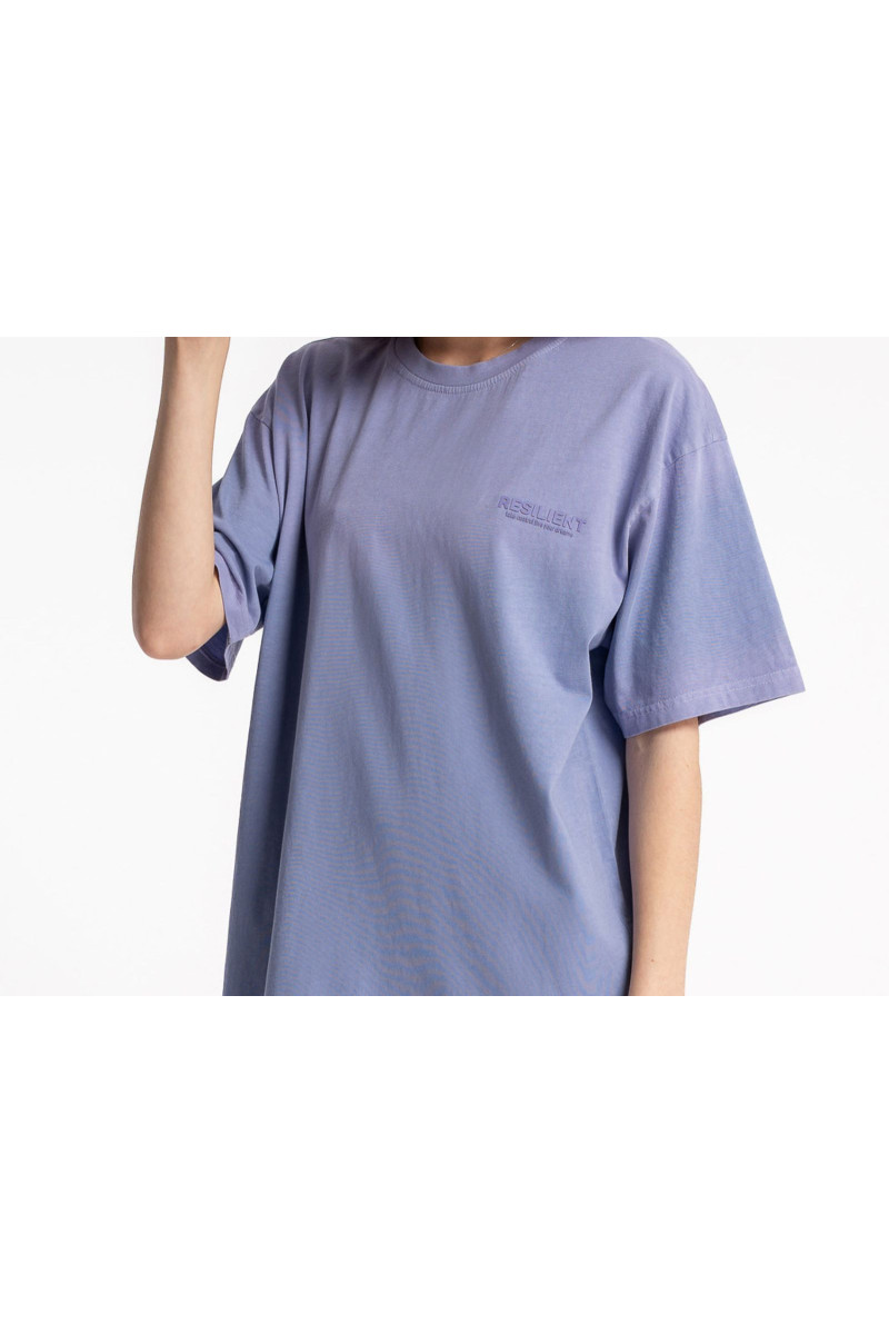 Fioletowy t-shirt OVERSIZE z efektem sprayowania, fioletowy