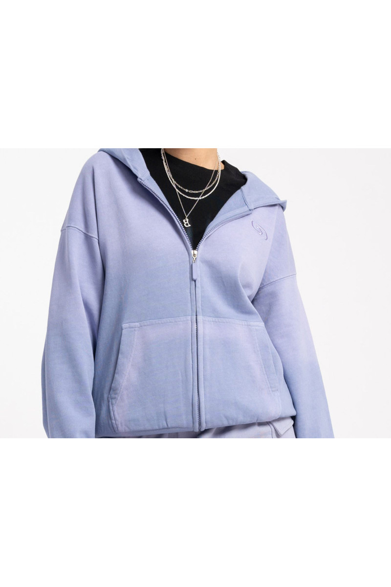 Fioletowa bluza z efektem sprayowania, fioletowy