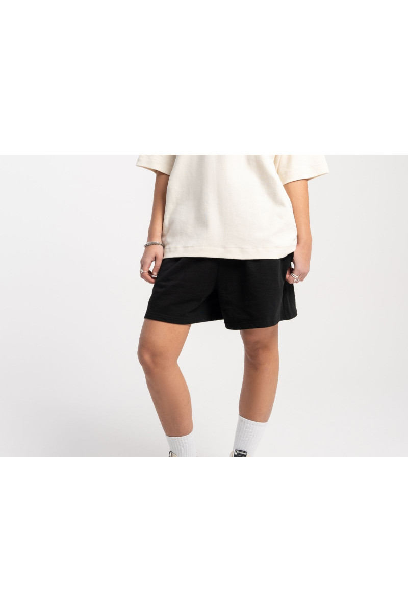 Czarne krótkie spodenki dresowe bez nadruków, czarny