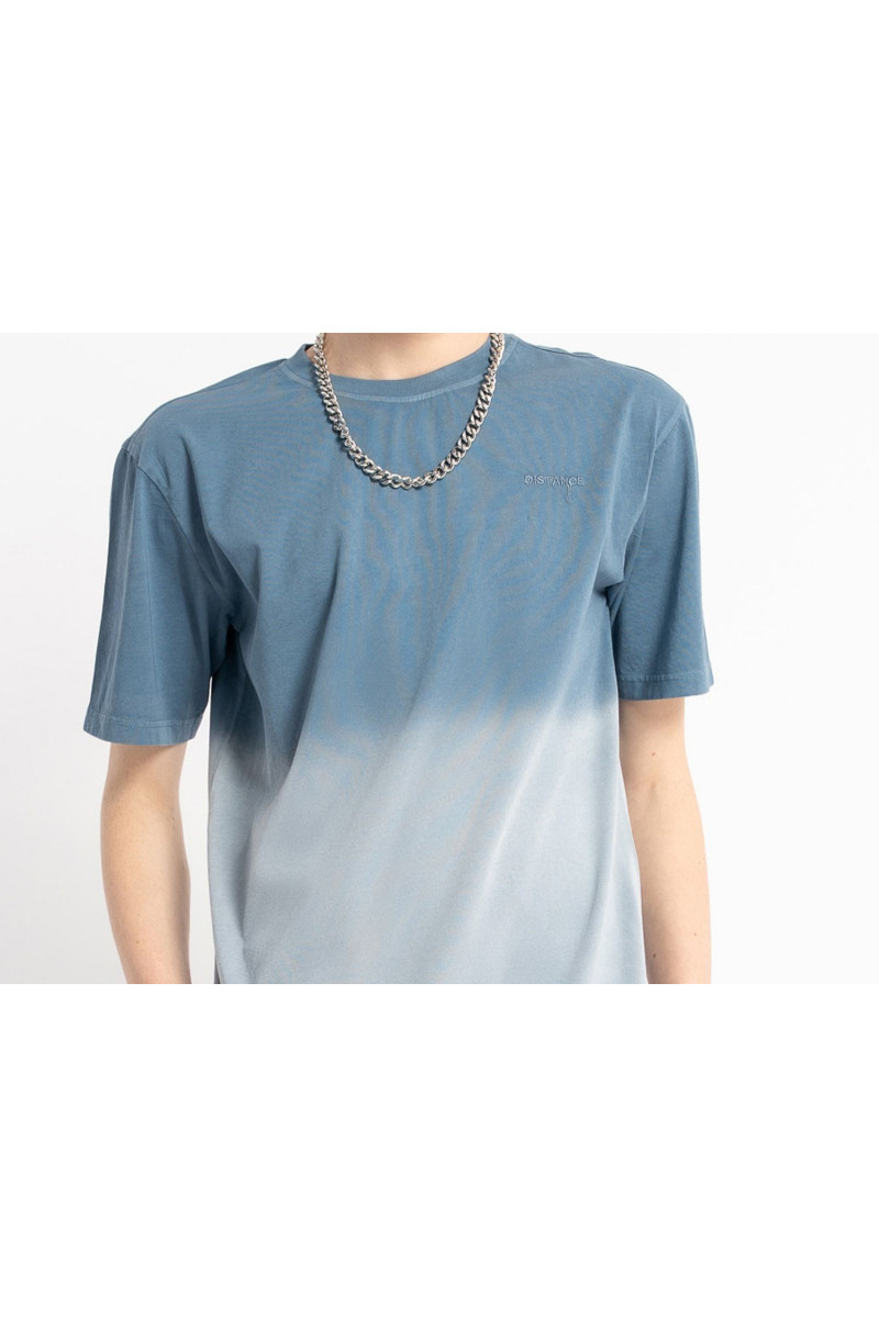 Niebieski t-shirt REGULAR z efektem ombre, niebieski