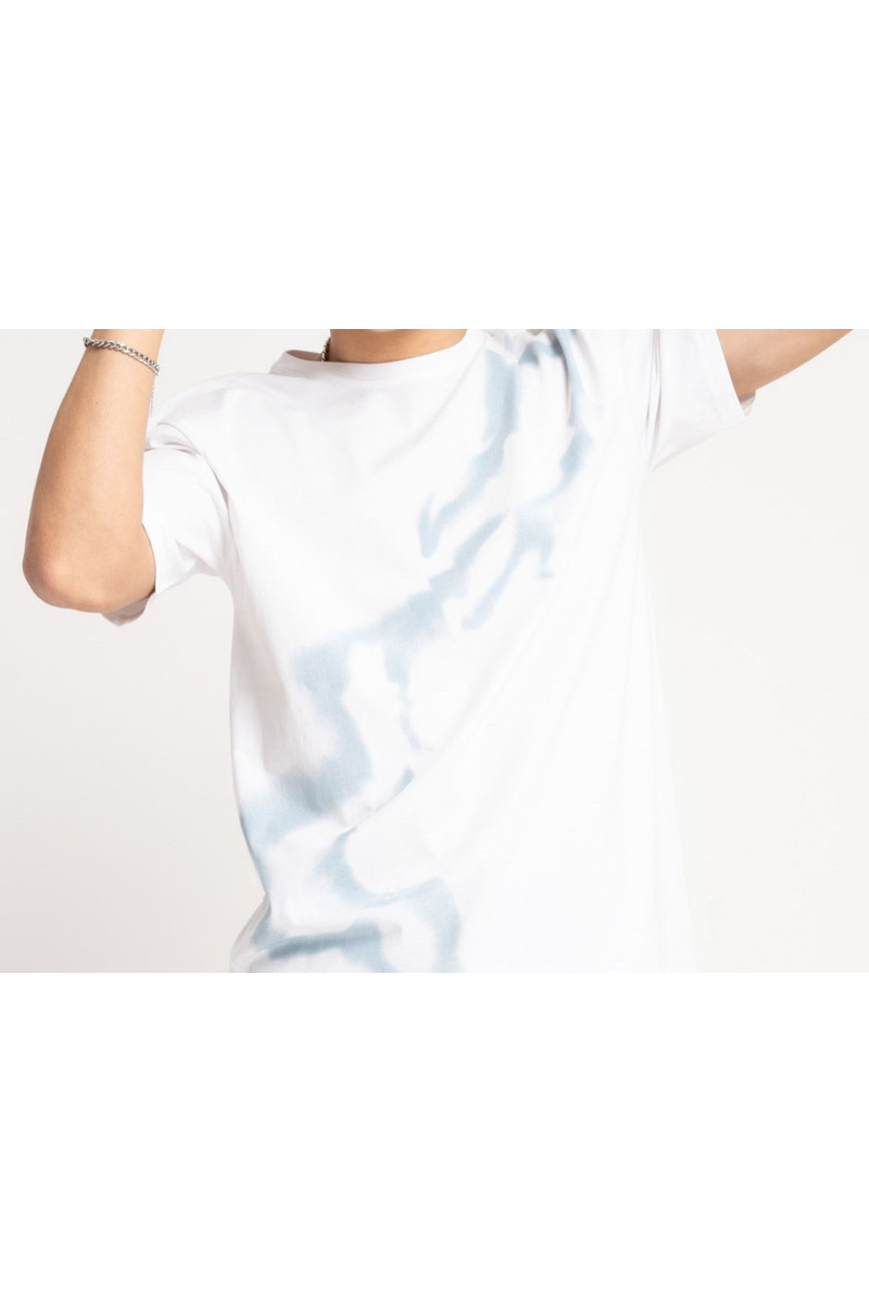 Biały t-shirt z autorską grafiką z przodu, biały