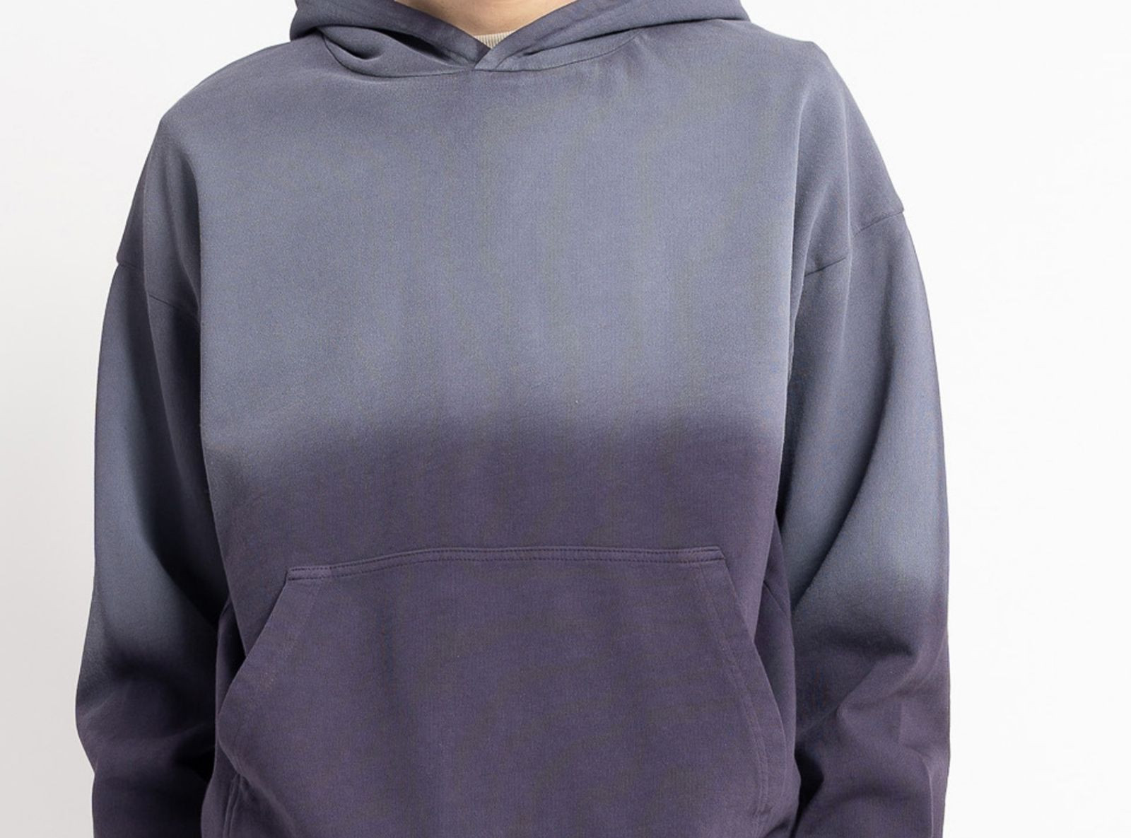 Filoletowa bluza z kapturem z efektem ombre