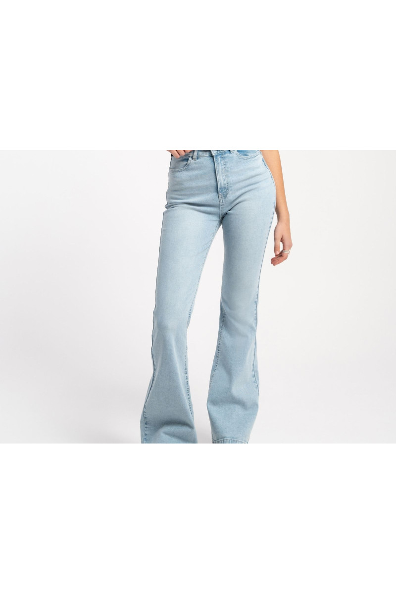 Niebieskie jeansowe dzwony FLARE, niebieski