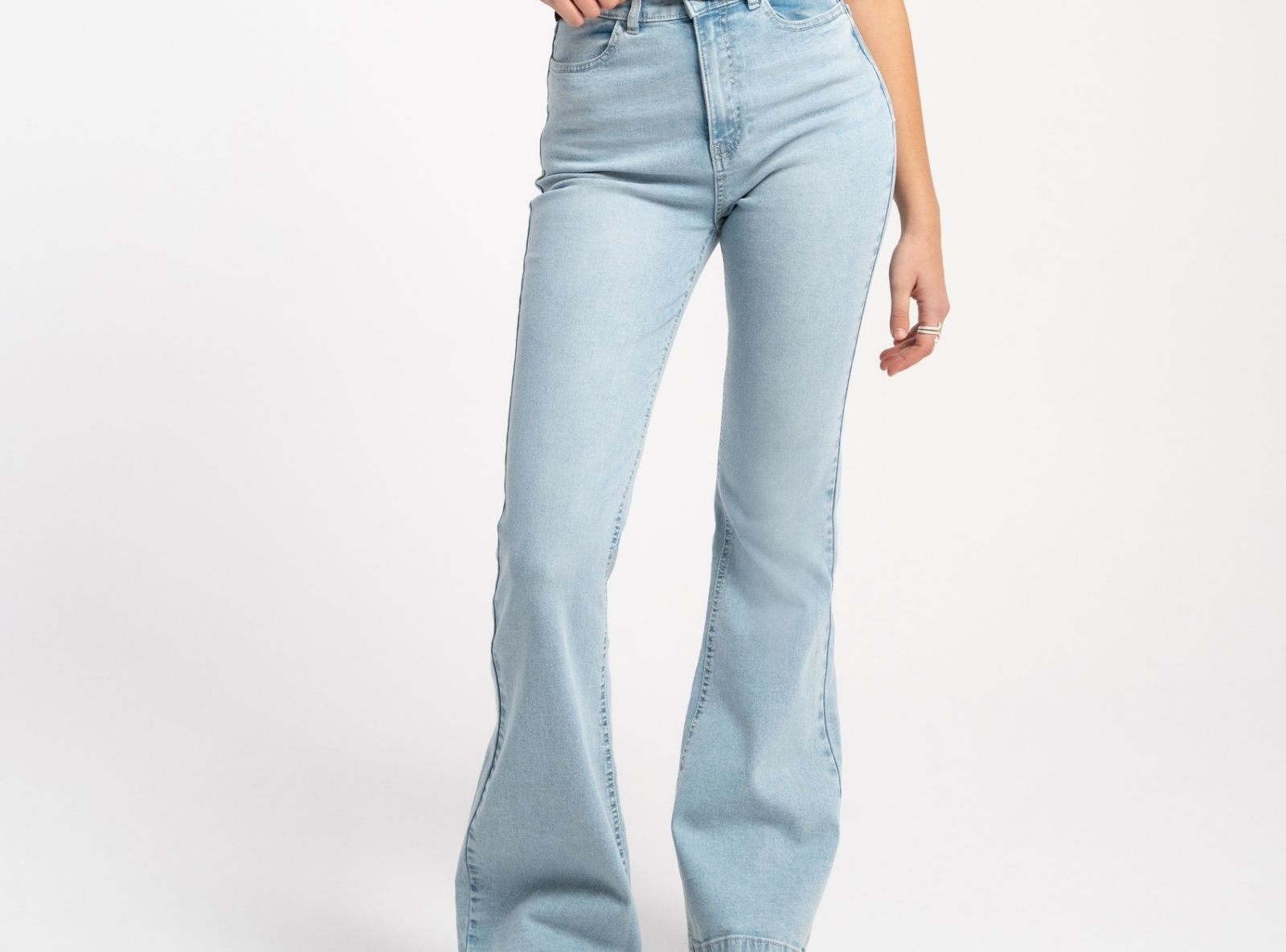 Niebieskie jeansowe dzwony FLARE