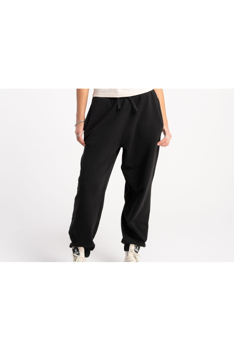 Czarne spodnie dresowe OVERSIZE bez nadruków, czarny
