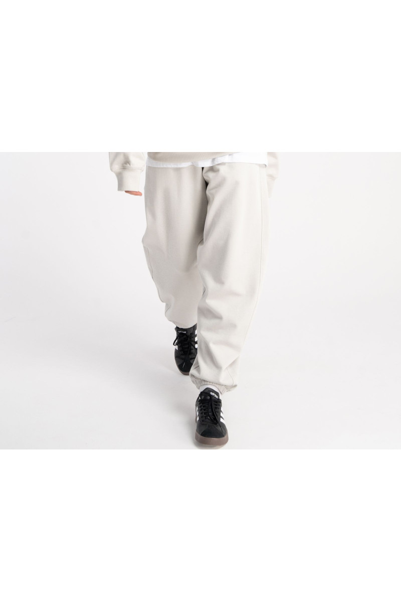 Jasnoszare spodnie dresowe gładkie o kroju BALLOON, szary