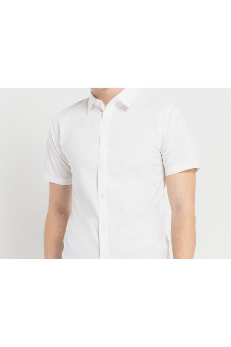 Biała koszula REGULAR z krótkim rękawem, biały