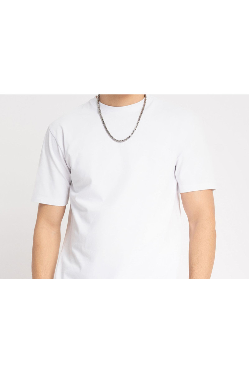 Biały t-shirt bez nadruków, biały