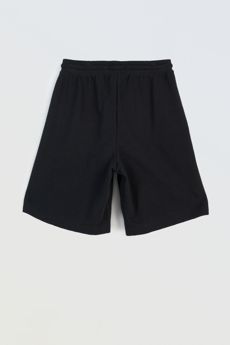 Czarne krótkie spodenki OVERSIZE dresowe bez nadruków