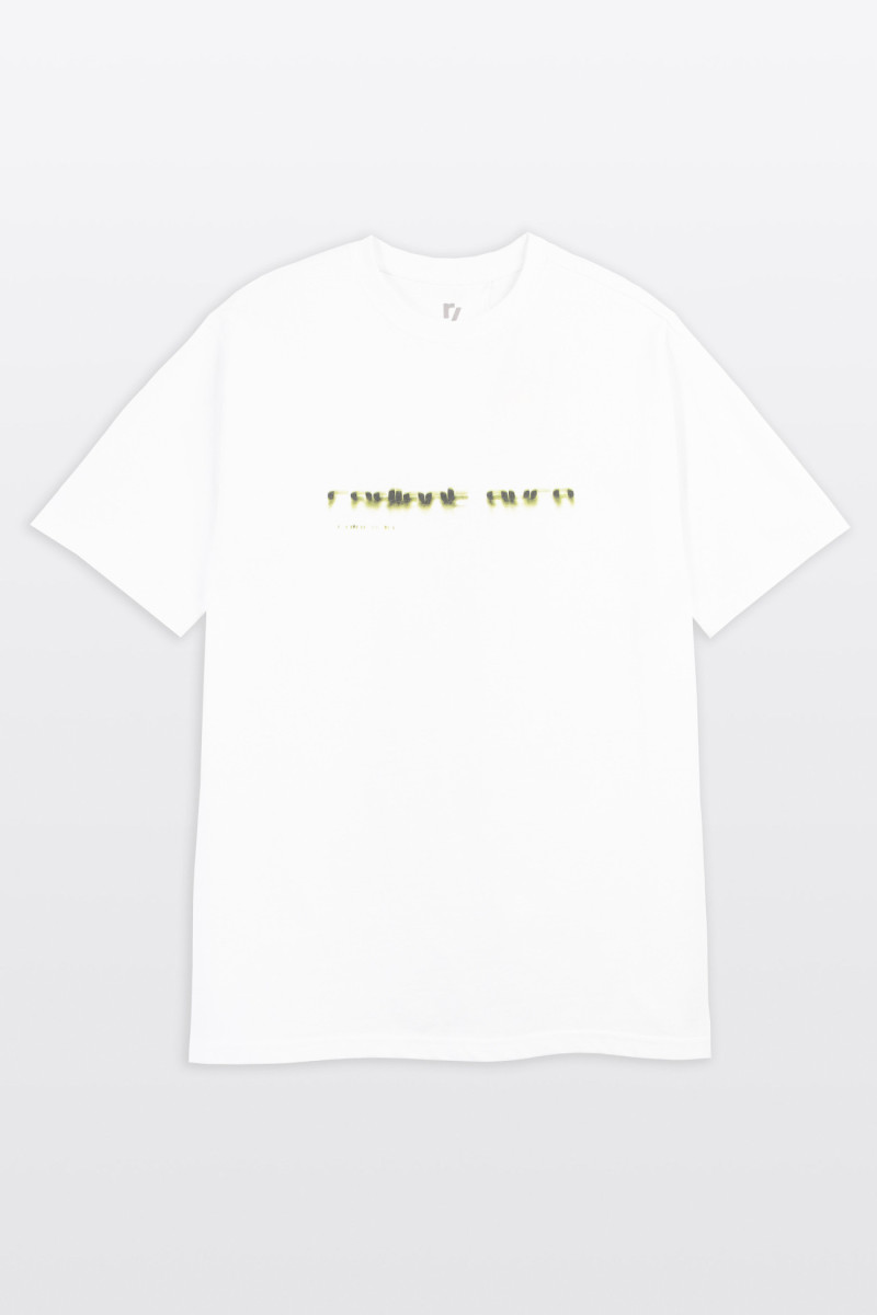 Biały t-shirt REGULAR z autorską grafiką z tyłu, biały