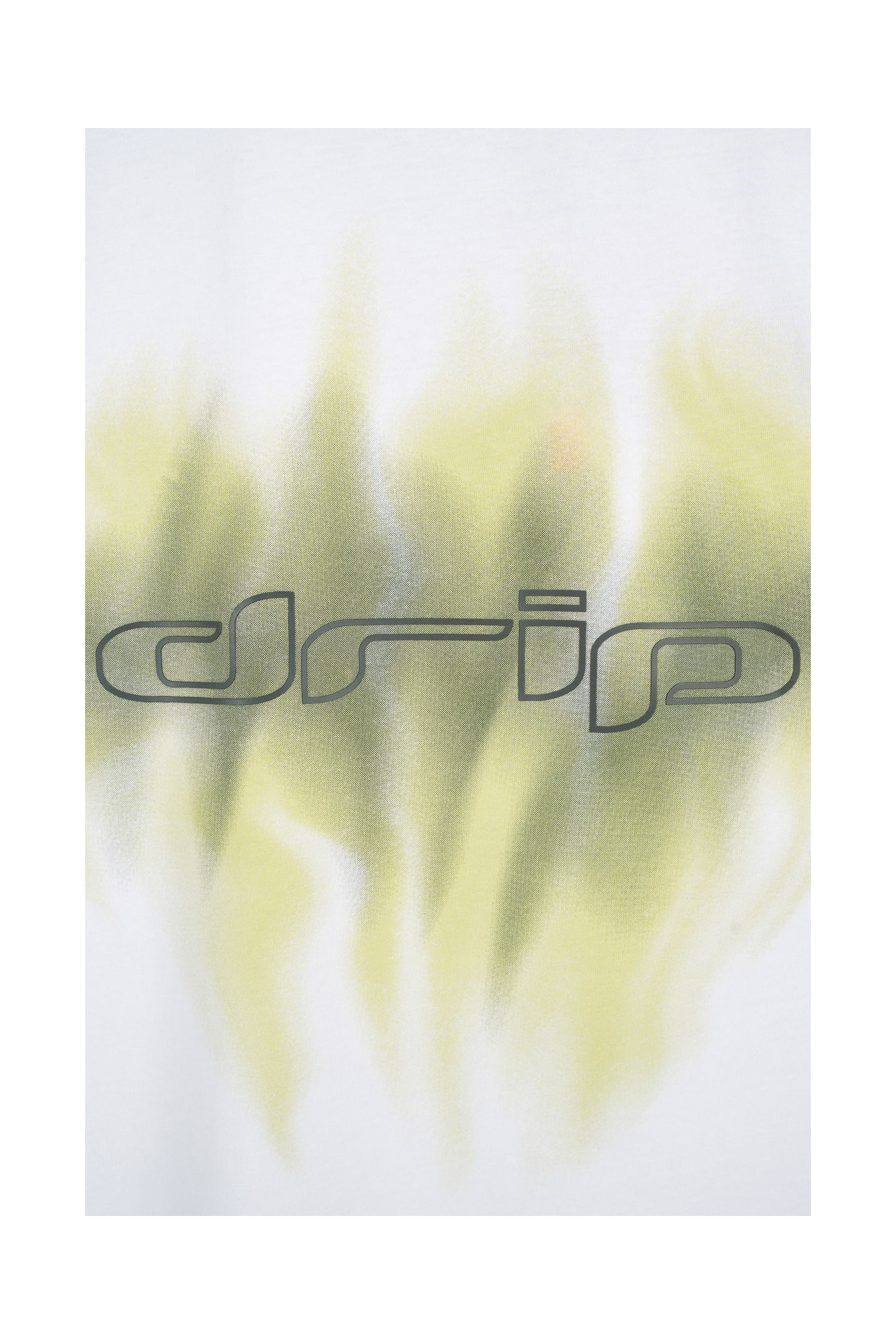 Biały t-shirt LOOSE z autorską grafiką z przodu