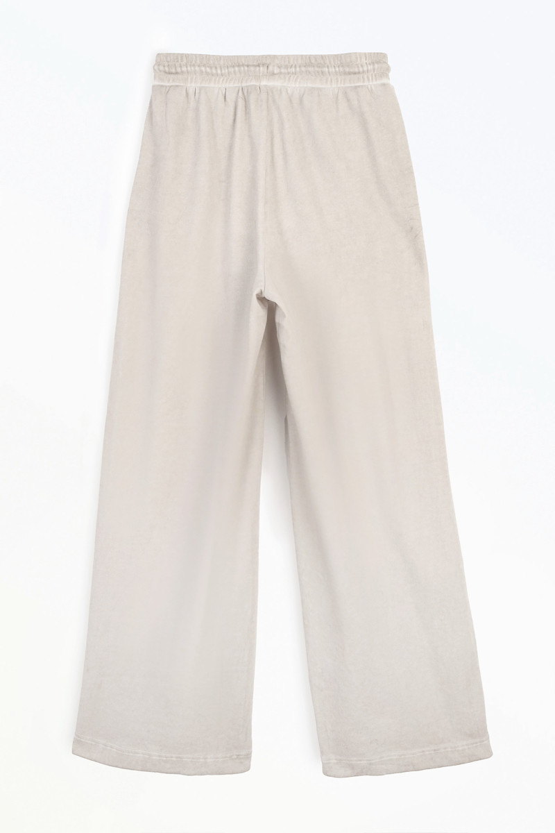 Beżowe spodnie dresowe WIDE LEG