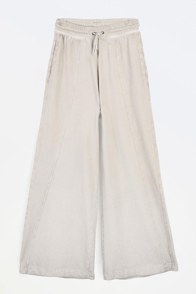 Beżowe spodnie dresowe WIDE LEG