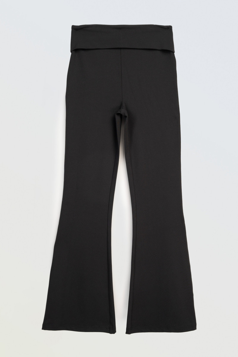Czarne spodnie dzwony FLARE, czarny