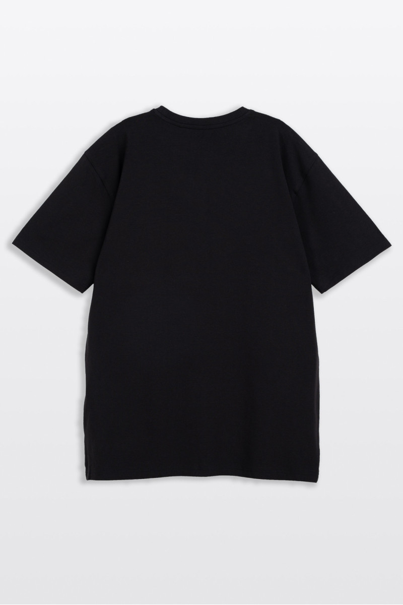 Czarny t-shirt bez nadruków