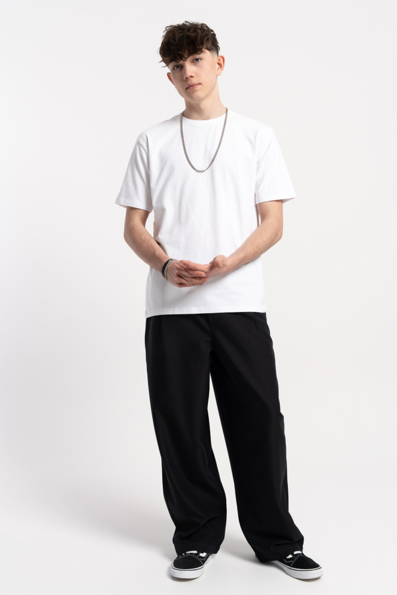 Biały t-shirt REGULAR bez nadruków, biały