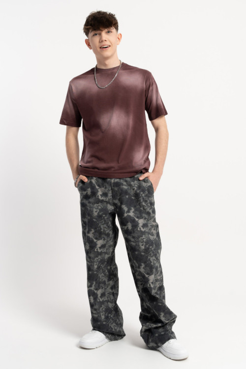 Spodnie jeansowe z nadrukiem na całości