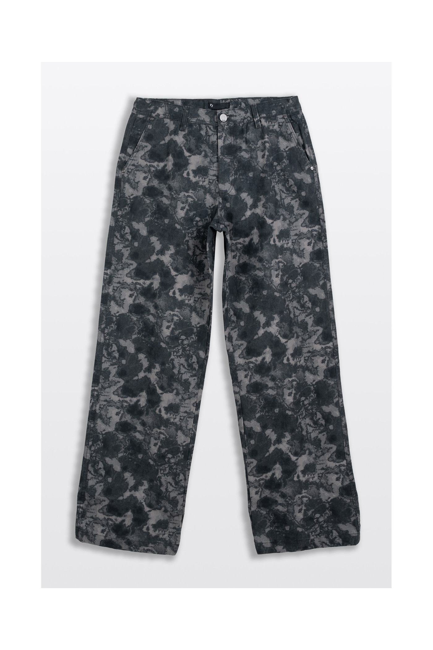 Spodnie jeansowe z nadrukiem na całości