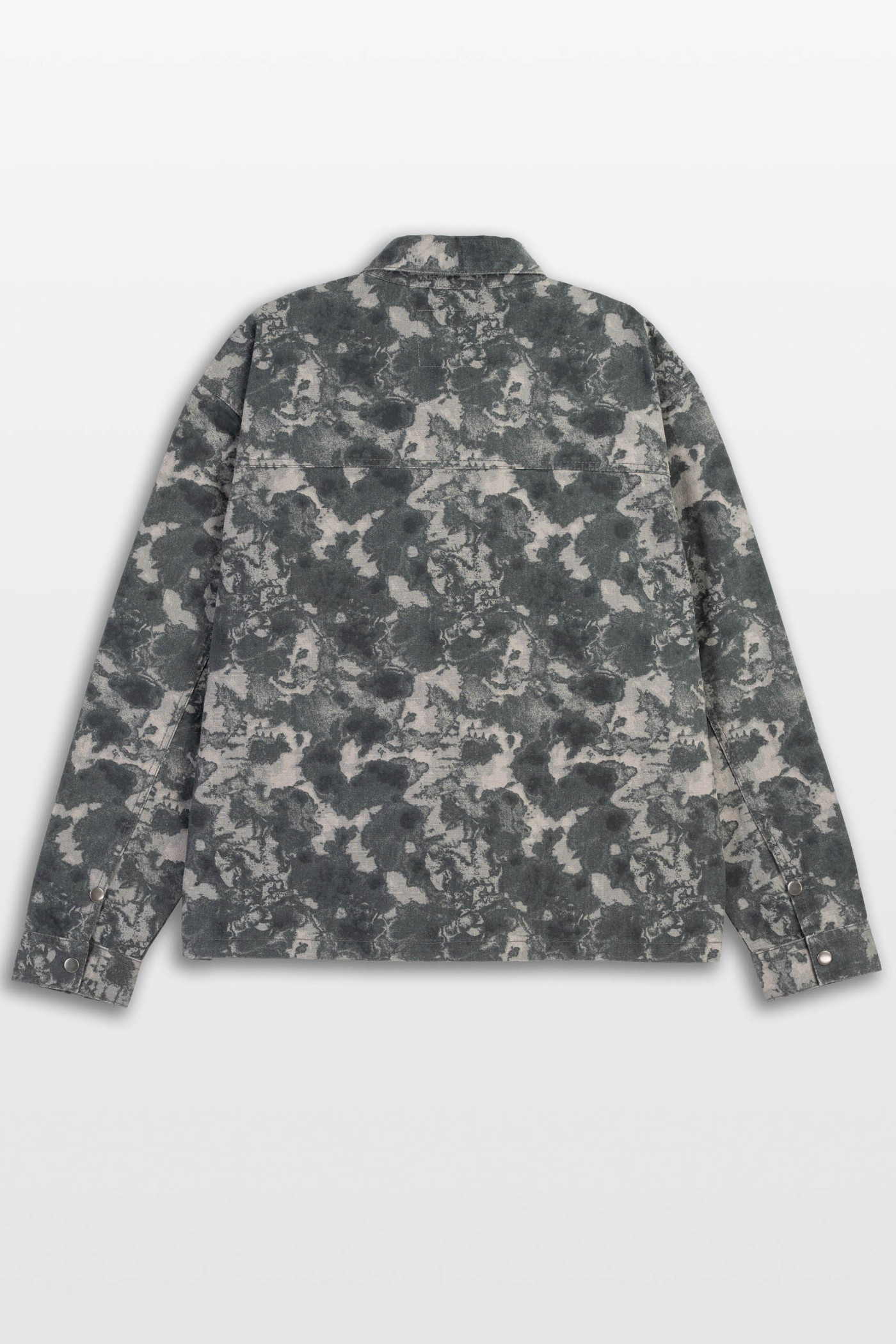 Jeansowa koszula BOXY z nadrukiem na całości