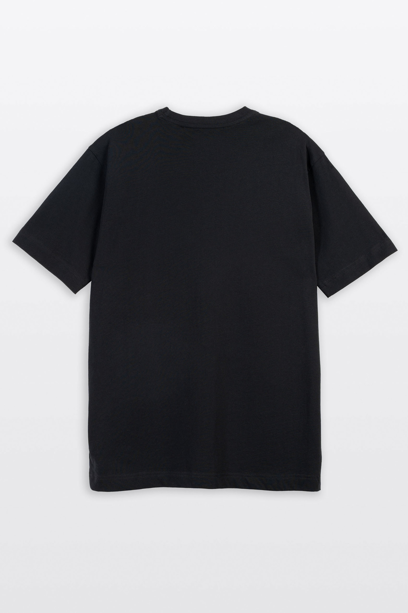 Czarny t-shirt z autorską grafiką z przodu