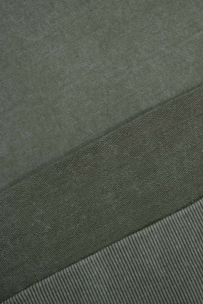 Khaki bluza BOXY bez kaptura z efektem sprania