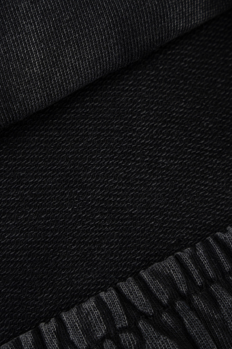 Ciemnoszare spodnie dresowe WIDE LEG z efektem sprania