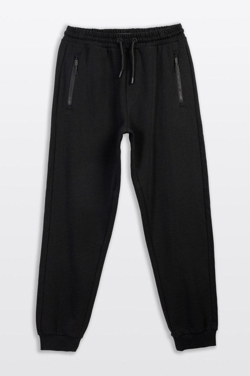 Czarne spodnie dresowe bez nadruków, czarny