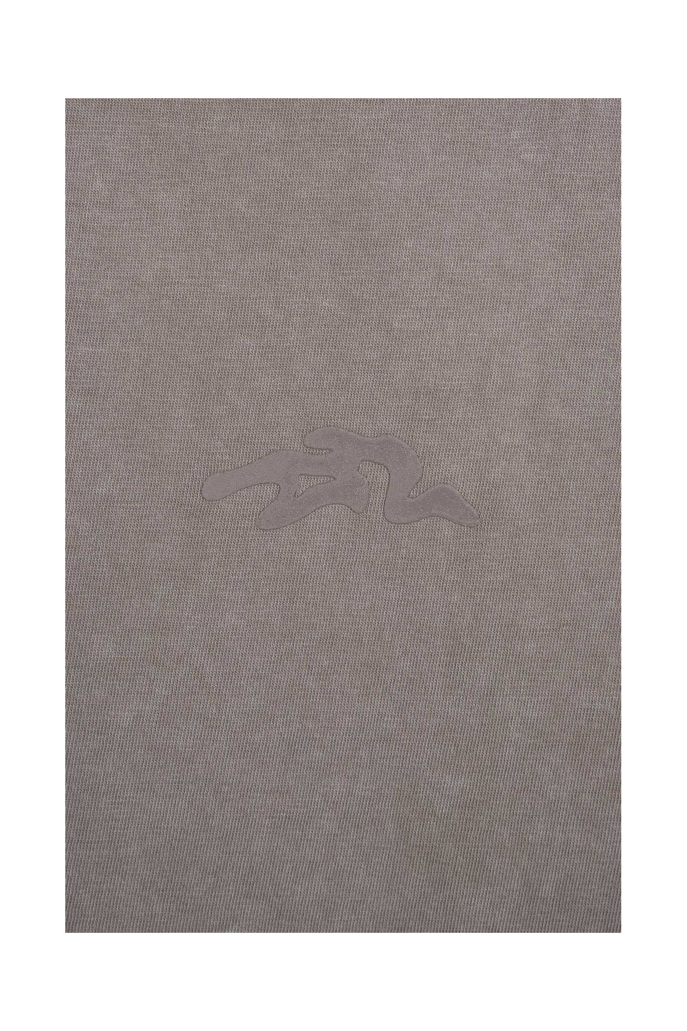 Beżowy t-shirt LOOSE z efektem sprania