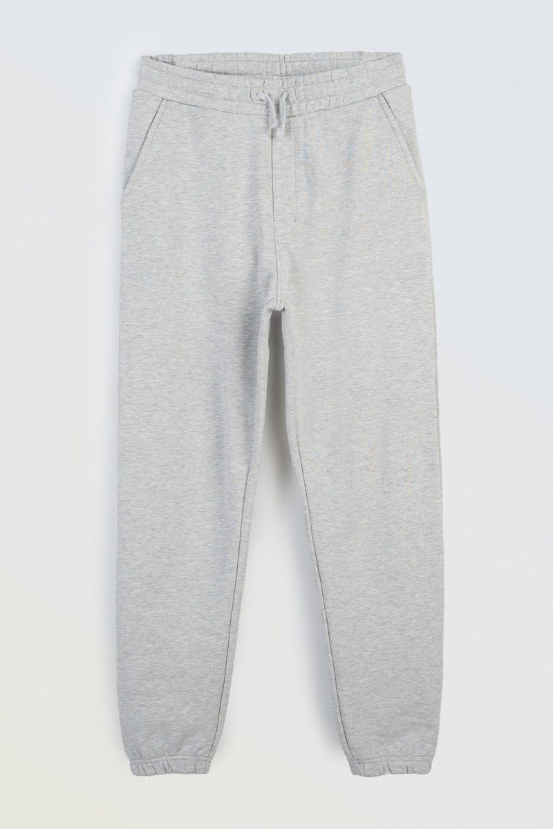 Szare spodnie dresowe REGULAR bez nadruków, szary
