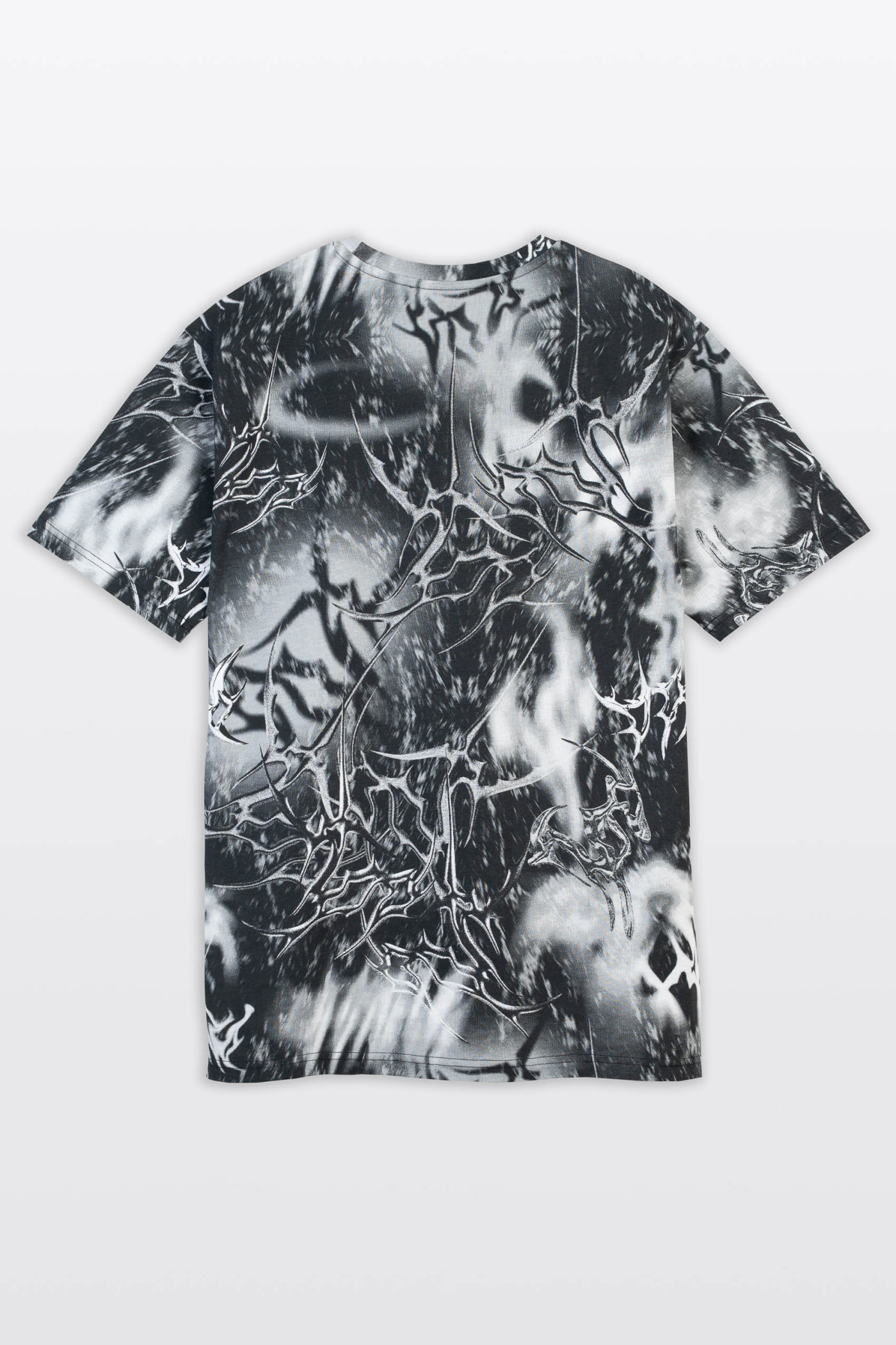 Czarny t-shirt z nadrukiem na całości