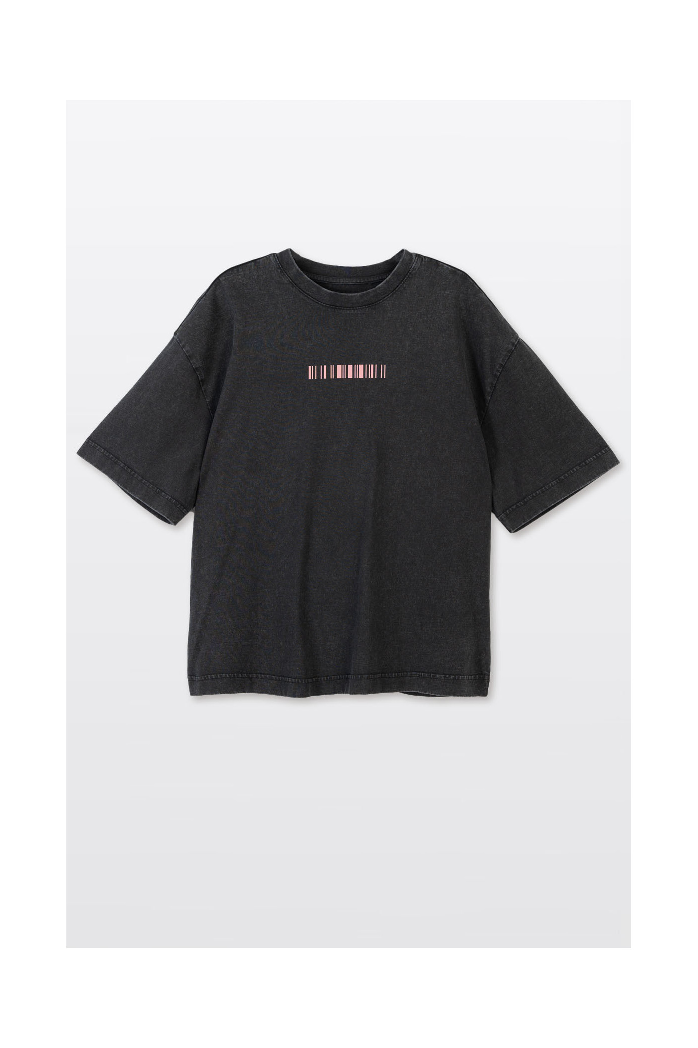 Czarny t-shirt LOOSE z autorską grafiką z tyłu