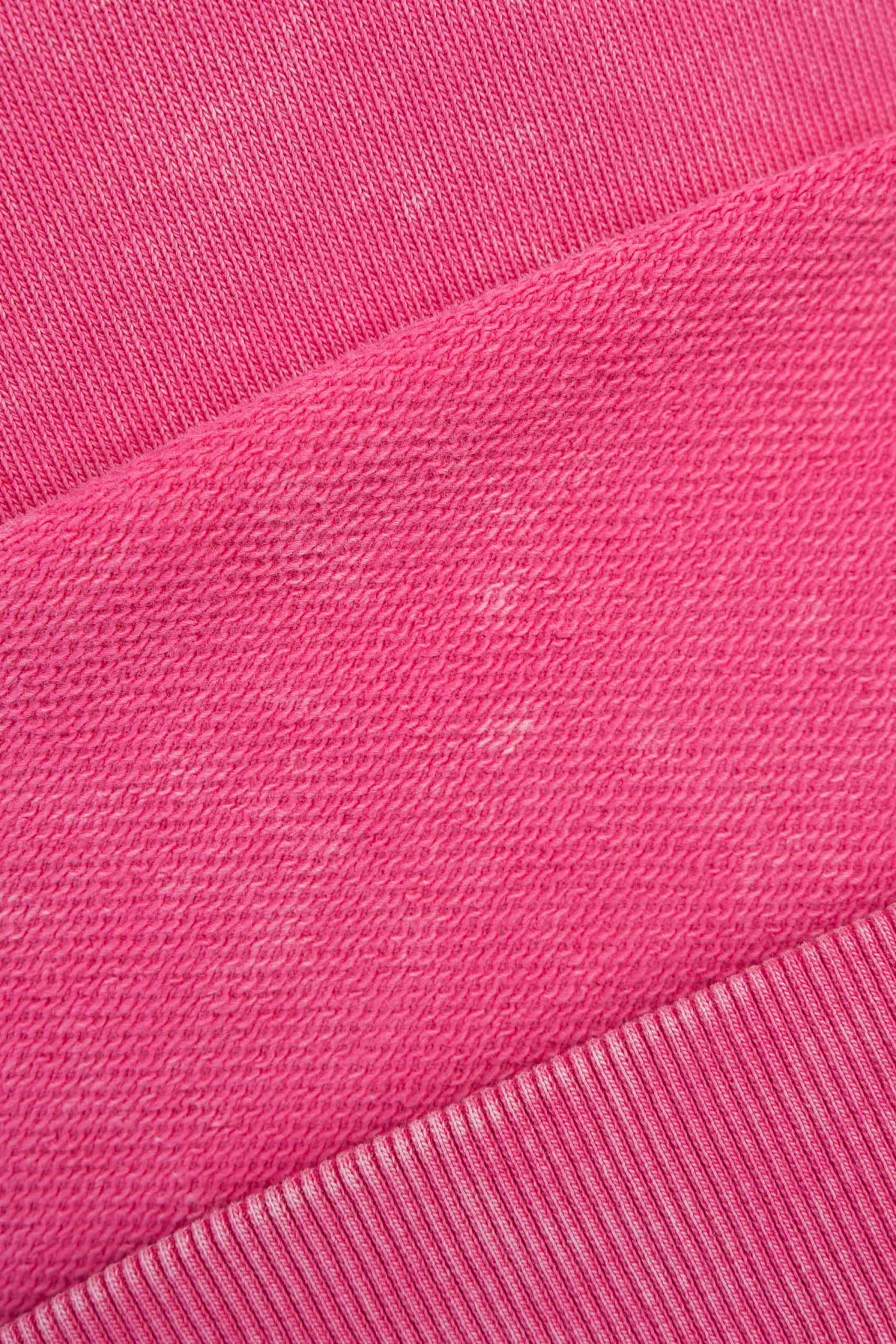 Różowa bluza z kapturem OVERSIZE z nadrukiem z przodu