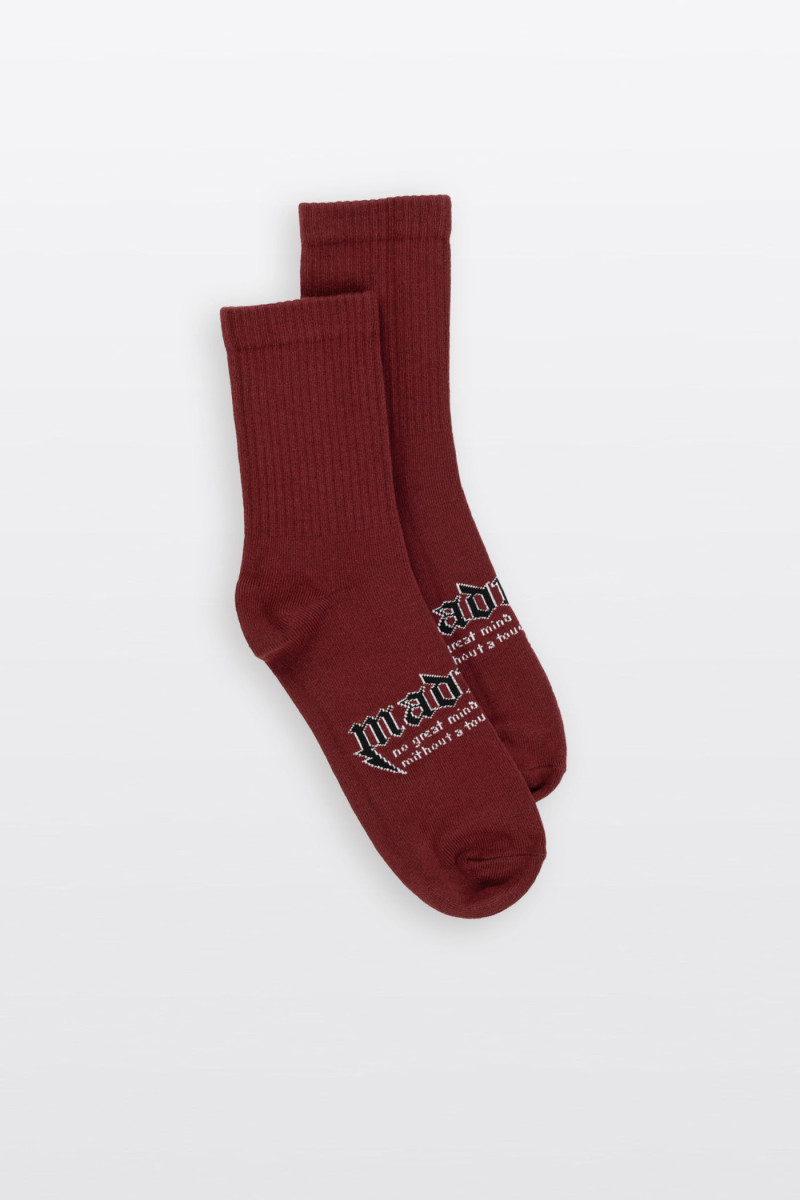 Czarno-bordowy zestaw skarpet z kontrastowym wzorem 3-PAK, multikolor