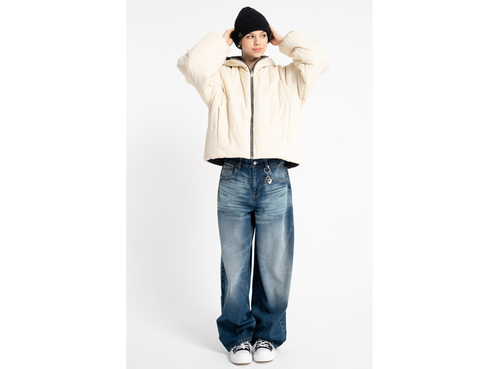 Dwustronna pikowana kurtka ocieplana