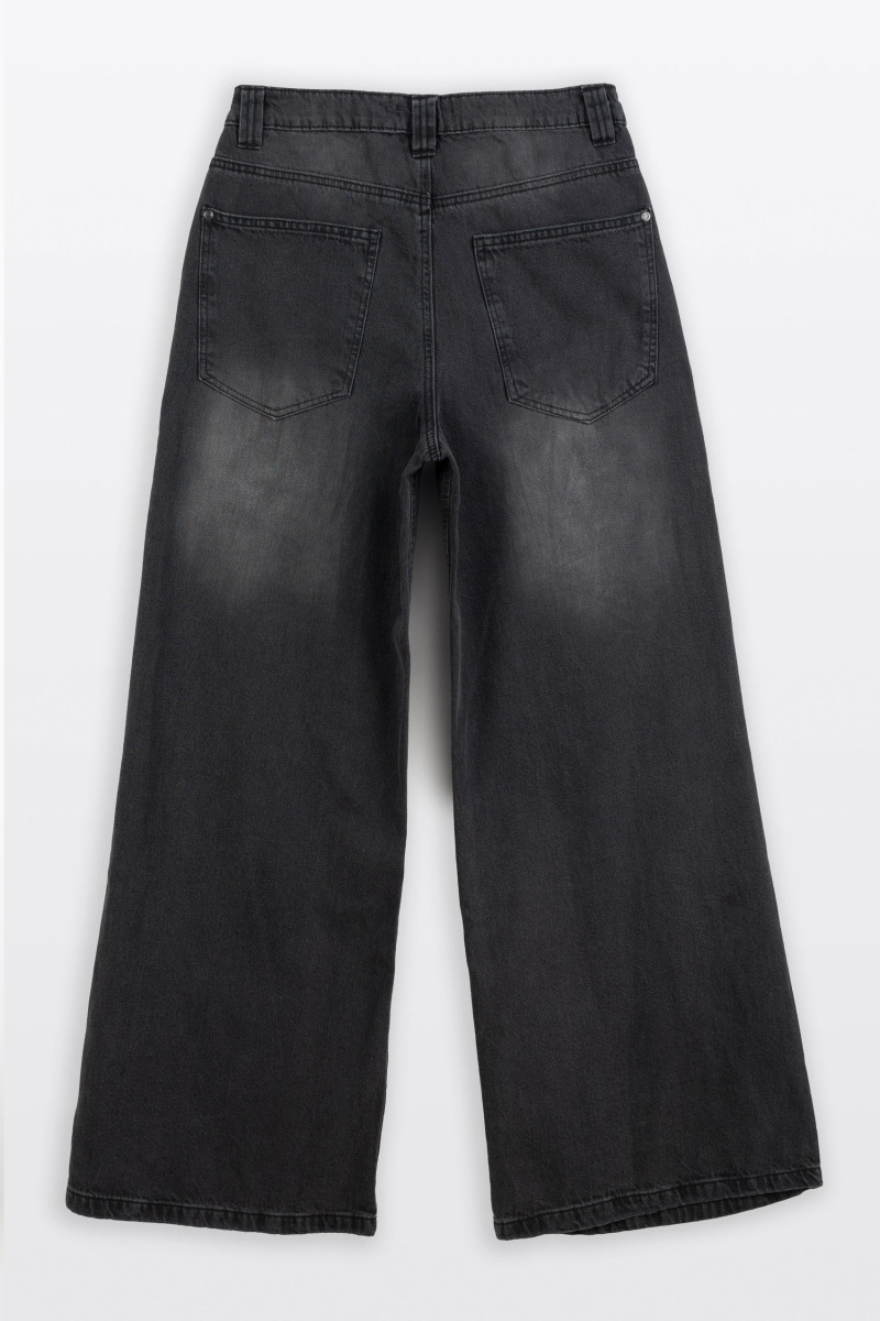Czarne spodnie jeansowe WIDE LEG